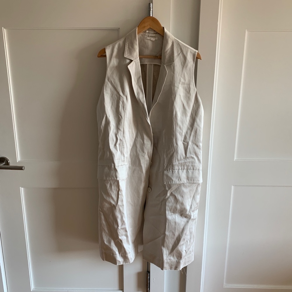 COS Sleeveless Satin Blazer